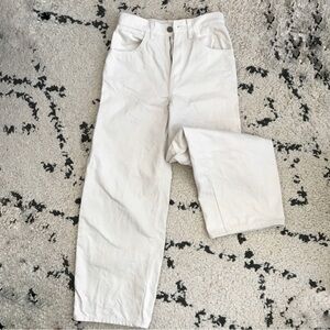Uniqlo U barrel white jeans
